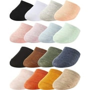 SATINIOR 16 Pairs Half Toe Topper Liner Socks Women Cotton Toe Cover Half Socks Colorful for Women Girls, Multicolored, Medium