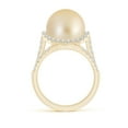 thumbnail image 2 of Angara Golden South Sea Cultured Pearl Triple Shank Ring in 14K Yellow Gold for Women | June Birthstone Jewelry for Her, 2 of 8