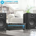 thumbnail image 2 of Pyle PT210 Compact 120 Watt Microphone PA Mono Amplifier Speaker Receiver System, 2 of 7
