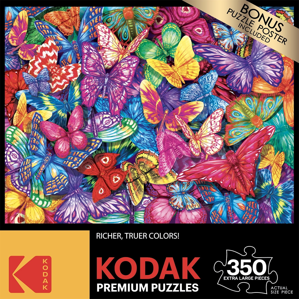 New Cra-Z-Art Round 350 Piece Jigsaw Puzzle ~ Colorful Balloons in the Sky 