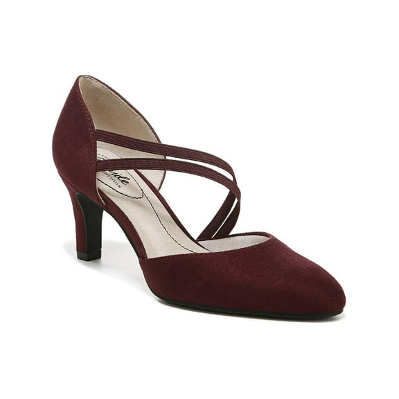 LifeStride Womens Grace Faux Suede Strappy D'Orsay Heels