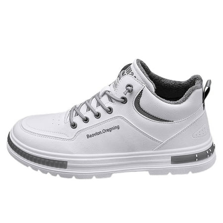 

WEAIXIMIUNG Running Shoes for Men Men Autumn and Winter High Top Casual Shoes Plush and Thick Cotton Shoes New Trendy Sports and Leisure Shoes
