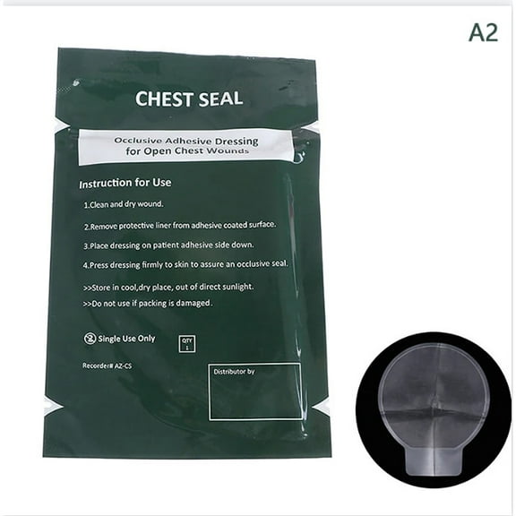 Vented Chest Seal Trauma Kits Emergency Medical Occlusive Chest Seal Dressing First Aid Chest Trauma Care Rescue Bandage