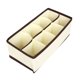 thumbnail image 4 of unbranded Caja Organizadora Beige Para Ropa Interior Y Calcetines Con 8 Compartimentos De Tela No Tejida, 4 of 8
