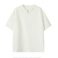 thumbnail image 3 of Fanxing Big And Tall T Shirts V Neck White Short Sleeve Tops Streetwear XXL, 3 of 4