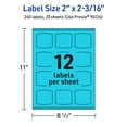 thumbnail image 6 of Avery Printable Arched Square Labels, Bright Blue, 2" x 2-3/16", 240ct, 6 of 11