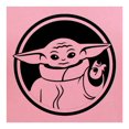 thumbnail image 3 of Playera The Mandalorian Talla EG Manga Corta Estampado Grogu Rosa, 3 of 3