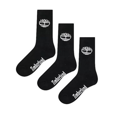 Timberland Bowden Crew FC Tree Logo 3 Pack Socks - Black