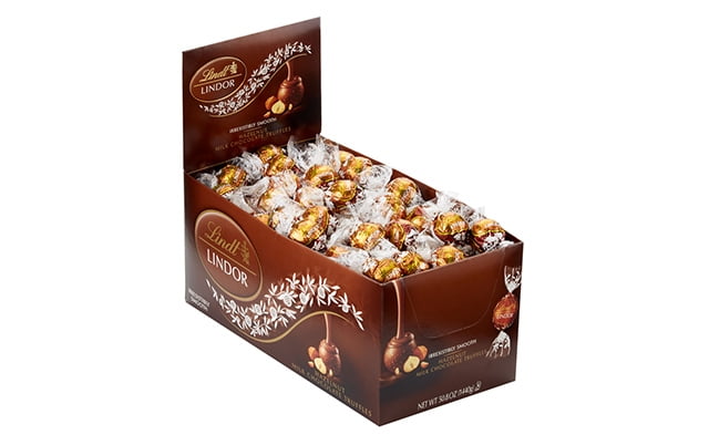 Lindor Hazelnut Milk Chocolate Truffles, 120 Count