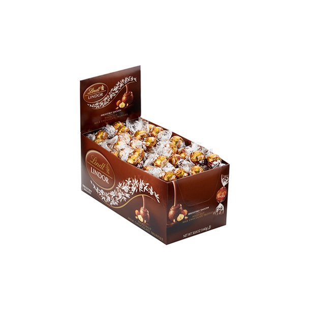 Lindor Hazelnut Milk Chocolate Truffles, 120 Count