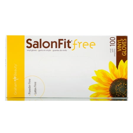 Graham Salonfit Free Small Vinyl Gloves, Clear, 100 ct.