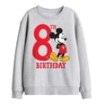 thumbnail image 1 of Disney Boys/Girls Mickey Mouse 8th Birthday Sweatshirt, 1 of 4