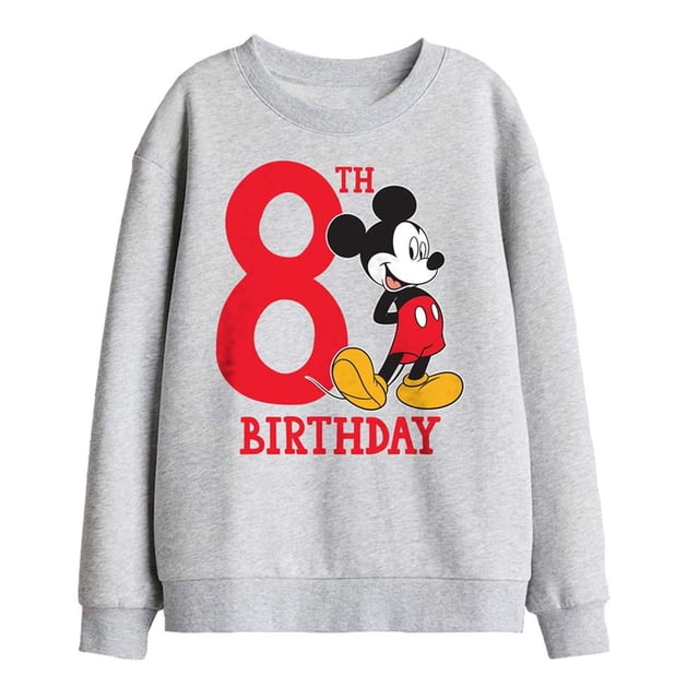 Disney Chandail en Molleton 8e Anniversaire Mickey Mouse pour Garçons/filles