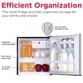 thumbnail image 2 of Frigidaire 1.6 Cu. ft. Compact Retro Refrigerator with Freezer Compartment, Platinum Mini Fridge with Chrome Trim for Bedroom, Dorm, Office, Apartment, 2 of 9