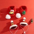 thumbnail image 5 of Harikaji 2PCS Christmas Dog Santa Hat with Scarf, Adjustable Santa Hat for Dog and Xmas Pet Knit Red Scarf with White Pompom Ball, Dog Winter Neck Warmer Scarf, Christmas Party Dressup, 5 of 7
