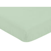 Sweet Jojo Designs Fitted Crib Sheet for Grey, Coral and Mint Woodland Arrow Baby/Toddler Bedding Set Collection - Mint