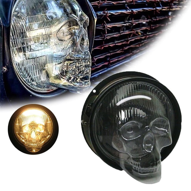 Cubiertas De Faros De Esqueleto Espeluznante Para Lámpara De Haz Alto De Coche, Suministros De Decoración De Halloween Scienceny HA037107-00