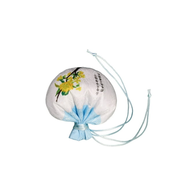 Cateissary Sachet estilo chino ligero patrón fragancia bolsa a prueba de decoloración fácil a juego joyería bolsa colgante regalo Almacenamiento y organización del hogar Lago Azul Osmanthus