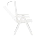 thumbnail image 4 of vidaXL Chaises de Jardin Inclinables 2 Pcs Plastique Blanc, 4 of 5