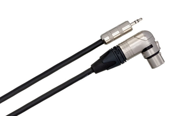 Hosa MXM-015RS Microphone Cable 3.5 mm TRS Male to Neutrik Right Angle XLR Female 15 foot