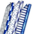 thumbnail image 1 of Winter 3-Pack Foil Reversible Roll Wrap, 1 of 7