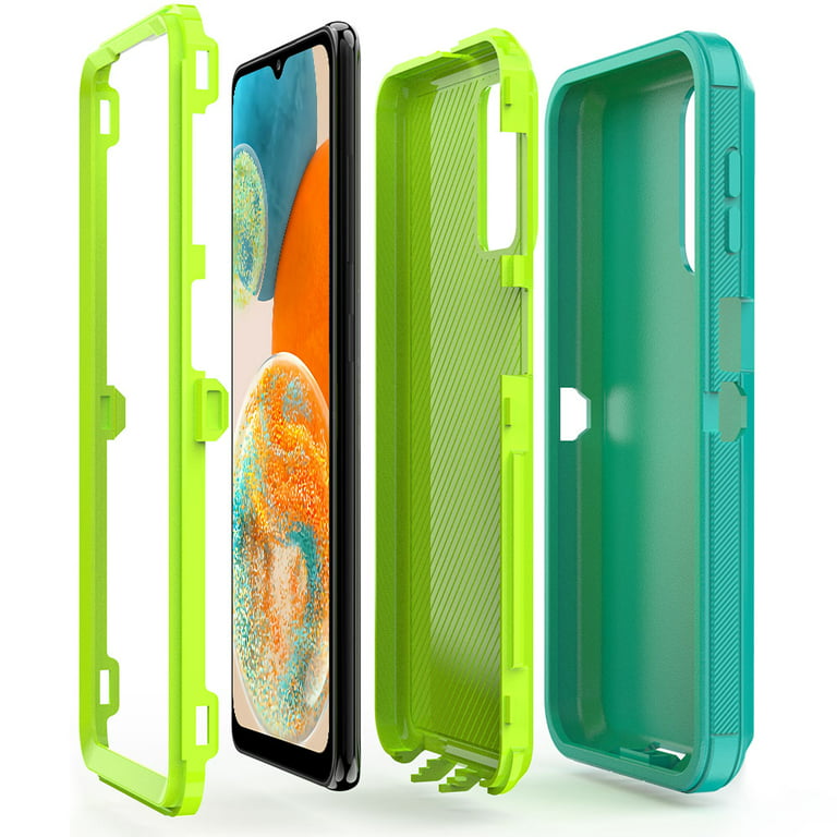 NIFFPD Samsung A23 5G Case, Galaxy A23 5G Case, Shockproof Drop protection  Phone Case for Samsung Galaxy A23 5G Green&Yellow
