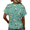 thumbnail image 6 of Blczomt V Neck T Shirts for Women Cute Casual Green T Shirts Graphic 2026 Lightweight Womens T Shirts,L, 6 of 6