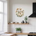 thumbnail image 4 of Silent Wall Clocks Battery Operated, White Daisy Floral Round Decorative Wall Clock for Living Room Bedroom Kitchen Bathroom Classroom Decor, 14 Inch Rustic, 4 of 8