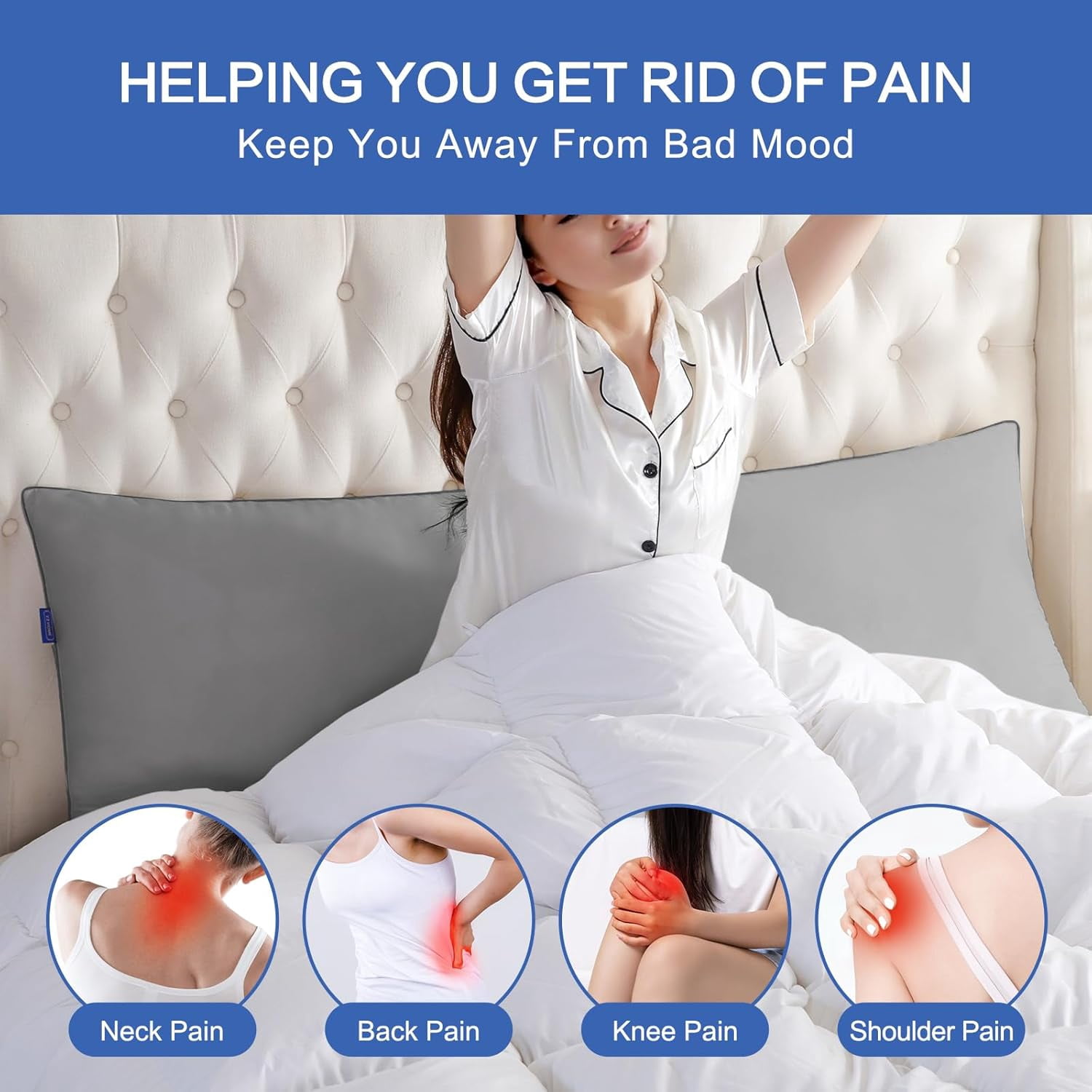 Memory Foam Body Pillow Insert - Full Body Pillow for Adults - Soft Large Long Bed Pillow for Side Sleeper