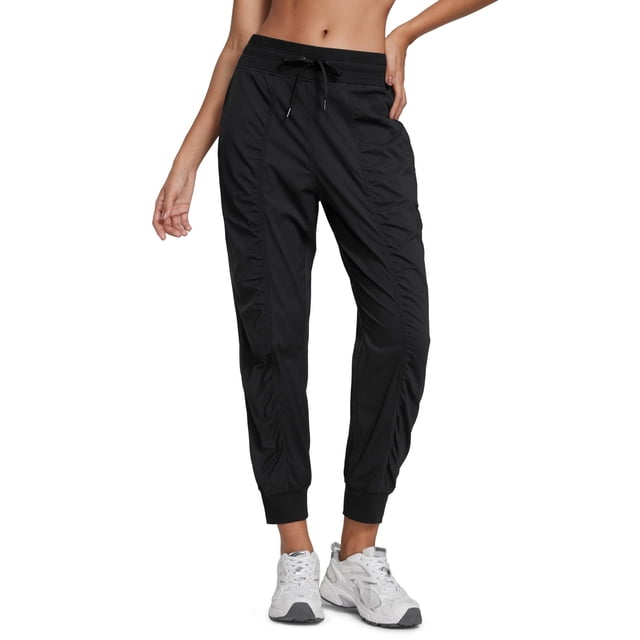 Pantalones Joggers CRZ YOGA para Mujer, Livianos, Negros, Talla M, 66 cm