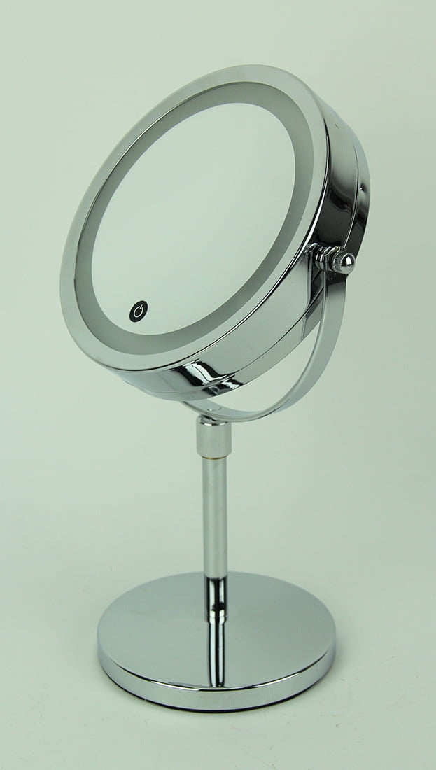 LED Lighted Cordless Vanity Mirror with 5X Magnification Walmart Canada