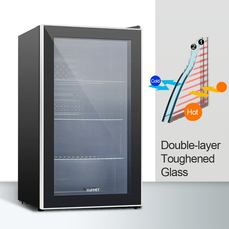 Kuppet mini sale fridge glass door
