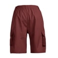 thumbnail image 5 of HKYNLAG Cargo Shorts for Men Relaxed fit Elastic Waist Athletic Work Shorts Summer Lightweight Hiking Shorts Multi Pockets Wine 2XL, 5 of 6