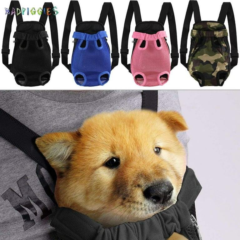 Pet Carrier Backpack, Adjustable Pet Front Cat Dog Carrier Backpack Travel Bag, Legs Out, for Small Dogs Cats Puppies, Pink
