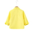 thumbnail image 6 of LTTVQM Girls Boys Button Down Shirt Casual Long Sleeve Collared Comfortable School Uniform Shirts with 2 Pockets Fashion Basic Classic Relaxed Fit Blouse Yellow 7-8 Year, 6 of 6