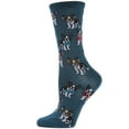 thumbnail image 2 of MeMoi French Bulldogs Bowtie Bamboo Blend Crew Socks - Mens - Male, 2 of 2