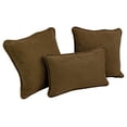 thumbnail image 2 of Double-corded Solid Microsuede Throw Pillows with Inserts (Set of 3) 9817-CD-S3-MS-CH, 2 of 2