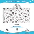 thumbnail image 2 of White Cow Milk Cow Pattern Hooded Bath Towel，50"x30" for Ages 3 To 12 Kids, Quick Dry Lightweight Soft Microfiber Hood Beach Towel Cover Up for Kids, 2 of 7