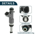 thumbnail image 3 of Fuel Injector for Nissan Frontier 2.5 2008-2019 Flow Match No.16600EA00A Fuel Nozzle Gray 1 Pc, 3 of 7
