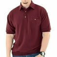 thumbnail image 5 of Palmland Big and Tall French Terry Short Sleeve Banded Bottom Polo Shirt, 5 of 5