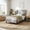 Grey, variant on King Size Bed Frame, Luxurious Velvet Upholstery Platform Bed with Wingback Headboard, Wooden Slat Support, Easy Assembly, No Box Spring Need, Light Gray