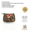 thumbnail image 4 of Sishka Stylish Hand Crafted Nylon & Leather Ladies Coin Pouch – Travel Purse with Leather Accents for Women, 4 of 8