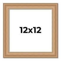 12x12 Frame Charleston Honey Brown Solid Wood Picture Frame Width 1.75 Inches | Interior Depth 0.5