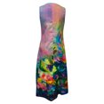 thumbnail image 5 of Summer Saving Wycnly Womens Dresses Fashion Loose Pocket Ruffle Layer Swing Tunic Tank Long Dresses Fashion Floral Print V-Neck Sleeveless Maxi Summer Dress Multicolor s, 5 of 5
