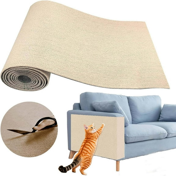 SPOORYYO Cat Scratching Post - 40x100cm Casual Clip Cat Climbing Mat, Wear-Resistant Scratch-Resistant Multi-Functional Cat Scratch Pad for Furniture Protection
