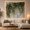 Holly Garland, variant on Green Leaves Cascading on Aged Wall, Tranquil Rustic Watercolor for Plant Lovers, Botanical Wall Art Housewarming Gift Tapestry Wall Hanging for Living Room, Bedroom and Dorm