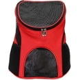 thumbnail image 1 of RedMochila transportadora para mascotas, mochila para perros fácil de instalar, bolsa pequeña ajustable para senderismo, para cachorros, conejillos de indias, conejos y gatos, colo, 1 of 5