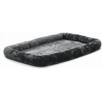 MidWest Homes for Pets Bolster Dog Bed 42L-Inch Gray Dog Bed w/ Comfortable Bolster , Ideal for Large Dog Breeds & Fits a 42-Inch Dog Crate , Easy Maintenance Machine Wash & Dry 42-Inch Grey