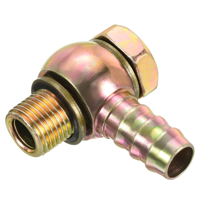 Unique Bargains 14mm Barb M16x1.5 Male Thread Hose Pipe Fitting Elbow Carbon Steel Adapters