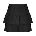 thumbnail image 6 of vigerkar Flowy Shorts for Women Ruffle Skorts High Waisted Pleated Mini Skirts Teen Gilrs Running Tennis Skort Summer Shorts 2025 Black, S, 6 of 7